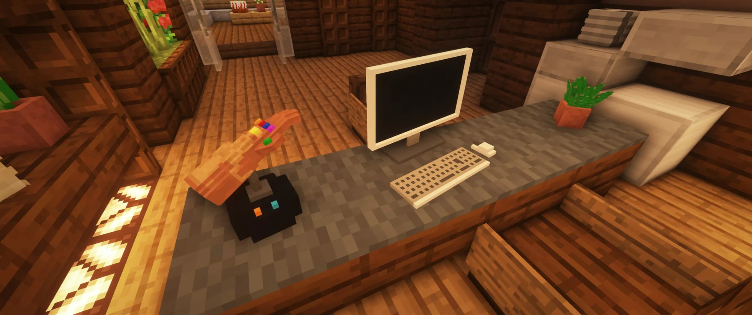 Minecraft Screenshot showing the 3D Models of the Datapack